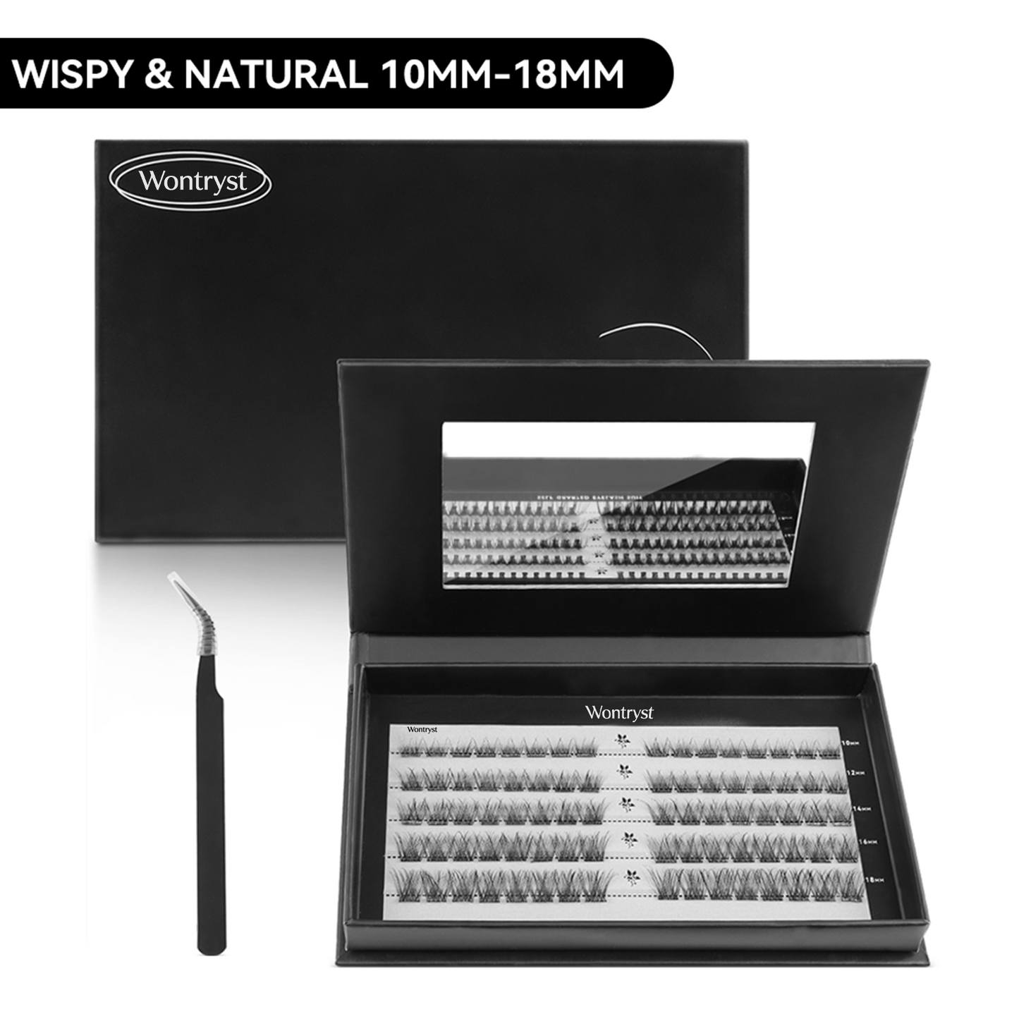 Cofier Cat Eye Lash Clusters 10-18mm C Curl – No Glue DIY Lash Kit