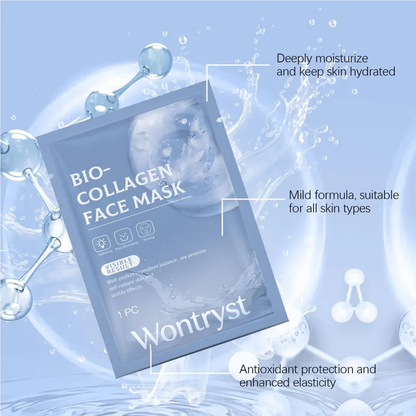 Collagen Hydrating & Firming Face Mask, 4/8 Counts Moisturizing & Nourishing Face Masks, Facial Care Mask for Women & Men, Skincare Products, Collagen Mask Sheet, Collagen Film Mask #GLOBAL PICKS