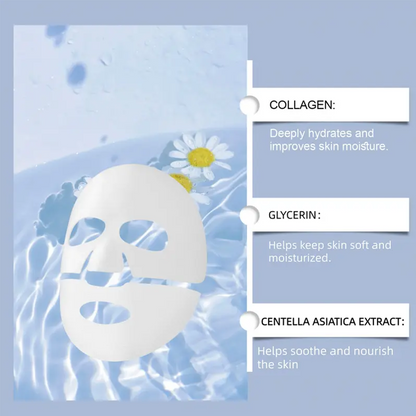 Collagen Hydrating & Firming Face Mask, 4/8 Counts Moisturizing & Nourishing Face Masks, Facial Care Mask for Women & Men, Skincare Products, Collagen Mask Sheet, Collagen Film Mask #GLOBAL PICKS